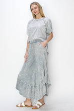 Load image into Gallery viewer, J.Her Mineral Washed Big Ruffle Pants in Silver Grey
