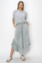 Load image into Gallery viewer, J.Her Mineral Washed Big Ruffle Pants in Silver Grey
