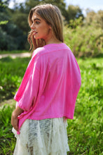 Load image into Gallery viewer, J.nna Solid Color Dolman Sleeve Top in Azalea Pink Shirts &amp; Tops J.nna   
