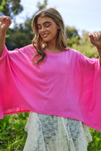 Load image into Gallery viewer, J.nna Solid Color Dolman Sleeve Top in Azalea Pink Shirts &amp; Tops J.nna   
