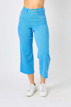 Load image into Gallery viewer, Judy Blue Cropped Wide Leg Tummy Control Pants in Sky Blue Pants Judy Blue   
