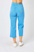 Load image into Gallery viewer, Judy Blue Cropped Wide Leg Tummy Control Pants in Sky Blue Pants Judy Blue   
