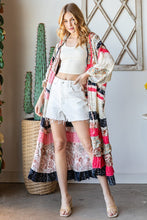 Load image into Gallery viewer, Oli &amp; Hali Mixed Print Long Duster in Multi Shirts &amp; Tops Oli &amp; Hali   
