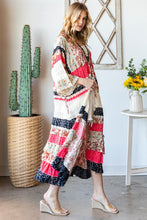 Load image into Gallery viewer, Oli &amp; Hali Mixed Print Long Duster in Multi Shirts &amp; Tops Oli &amp; Hali   
