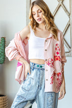 Load image into Gallery viewer, Oli &amp; Hali Cotton Gauze Flower Patch Top in Baby Pink Shirts &amp; Tops Oli &amp; Hali   
