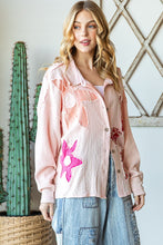 Load image into Gallery viewer, Oli &amp; Hali Cotton Gauze Flower Patch Top in Baby Pink Shirts &amp; Tops Oli &amp; Hali   
