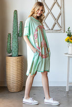 Load image into Gallery viewer, Oli &amp; Hali Oversized Appliqued Peace Sign Top in Mint Shirts &amp; Tops Oli &amp; Hali   
