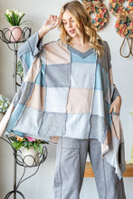 Load image into Gallery viewer, Oli &amp; Hali Colorblock Oversized Top in Blue Combo Shirts &amp; Tops Oli &amp; Hali   
