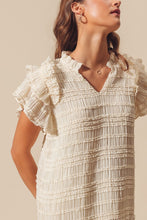 Load image into Gallery viewer, So Me Shirred Boho Top in Oatmeal
