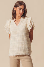 Load image into Gallery viewer, So Me Shirred Boho Top in Oatmeal
