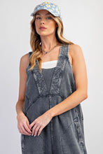 Load image into Gallery viewer, Easel Mineral Washed Terry Knit Jumpsuit in Moon River ON ORDER
