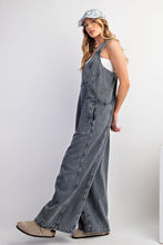 Load image into Gallery viewer, Easel Mineral Washed Terry Knit Jumpsuit in Moon River ON ORDER
