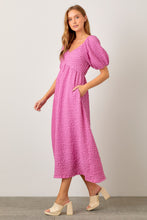 Load image into Gallery viewer, Polagram Textured Midi Dress in Pink
