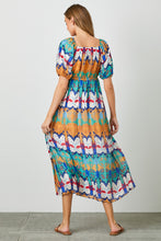 Load image into Gallery viewer, Polagram Ethnic Print Midi Dress in Red Multi
