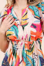 Load image into Gallery viewer, Lime &#39;N&#39; Chili Abstract Print Mini Dress in Fuchsia Combo
