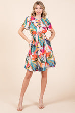 Load image into Gallery viewer, Lime &#39;N&#39; Chili Abstract Print Mini Dress in Fuchsia Combo
