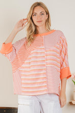 Load image into Gallery viewer, BlueVelvet Multi Striped Top in Coral-Pink
