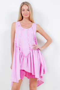 J.Her Sleeveless Boho Tunic Top in Bubble Gum