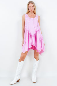 J.Her Sleeveless Boho Tunic Top in Bubble Gum