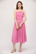 Load image into Gallery viewer, FATE Solid Color Pleated Midi Dress in Wild Rose
