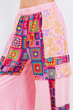 Load image into Gallery viewer, J.Her Boho Printed Cargo Wide Leg Pants in Cupcake Pink ON ORDER
