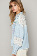 Load image into Gallery viewer, POL Mixed Print and Denim Jacket in Denim Multi
