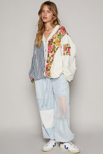 Load image into Gallery viewer, POL Oversized Button Down Top in Stripe/Natural
