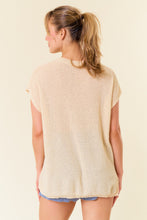 Load image into Gallery viewer, Doe &amp; Rae OVERSIZED Henley Sweater Top in Natural
