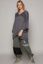 Load image into Gallery viewer, POL Oversized Solid Color Top in Charcoal Shirts &amp; Tops POL Clothing   
