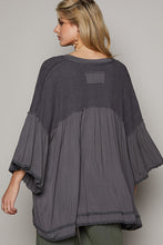 Load image into Gallery viewer, POL Oversized Solid Color Top in Charcoal Shirts &amp; Tops POL Clothing   
