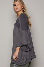 Load image into Gallery viewer, POL Oversized Solid Color Top in Charcoal Shirts &amp; Tops POL Clothing   
