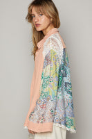 POL Oversized Color Block Woven Shirt in Yellow/Brick Shirts & Tops POL Clothing   