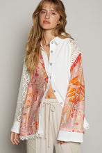 Load image into Gallery viewer, POL Oversized Color Block Woven Shirt in Pink/Ivory Shirts &amp; Tops POL Clothing   
