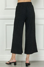 Load image into Gallery viewer, See and Be Seen Glitter Textured Cropped Pants in Black Pants See and Be Seen   
