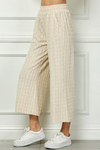 Load image into Gallery viewer, See and Be Seen Glitter Textured Cropped Pants in Cream Pants See and Be Seen   
