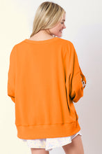 Load image into Gallery viewer, Peach Love TOUCHDOWN &amp; FOOTBALL Sweatshirt in Orange
