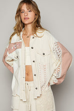 Load image into Gallery viewer, POL Oversized Crochet and Embroidery Jacket in Ivory Jacket POL Clothing   
