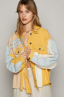 POL Oversized Crochet and Embroidery Jacket in Ginkgo Yellow Jacket POL Clothing   