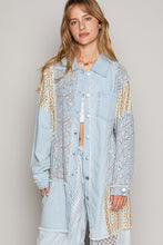 Load image into Gallery viewer, POL Oversized Patchwork Shacket in Denim Multi
