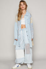 Load image into Gallery viewer, POL Oversized Patchwork Shacket in Denim Multi
