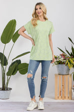 Load image into Gallery viewer, Celeste Textured Daisy Top in Sage
