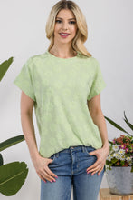 Load image into Gallery viewer, Celeste Textured Daisy Top in Sage
