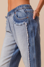 Load image into Gallery viewer, So Me Distressed Jogger in Denim
