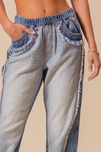 Load image into Gallery viewer, So Me Distressed Jogger in Denim
