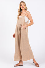 Load image into Gallery viewer, Sewn+Seen Mineral Washed Scuba Jumpsuit in Taupe
