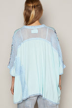 Load image into Gallery viewer, POL Oversized Contrasting Pattern Top in Soda Candy Shirts &amp; Tops POL Clothing   
