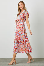 Load image into Gallery viewer, Polagram Floral Print Maxi Dress in Light Blue Multi
