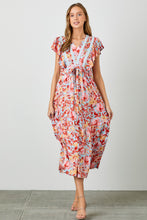 Load image into Gallery viewer, Polagram Floral Print Maxi Dress in Light Blue Multi
