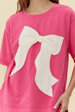 Load image into Gallery viewer, Jodifl Ribbon Patched Top in Hot Pink
