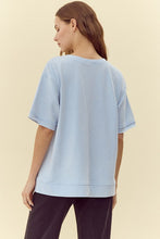 Load image into Gallery viewer, Jodifl Ribbon Patched Top in Sky Blue
